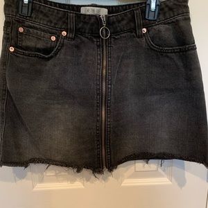 Black denim skirt from Free People